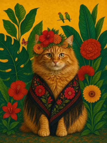 Frida Katlo - custom pet portrait