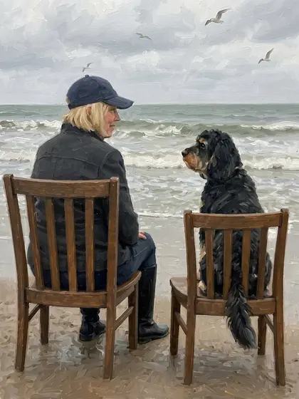 Beach Chair - custom pet portrait