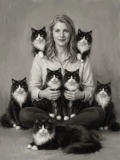 Lucky 7 - custom pet portrait