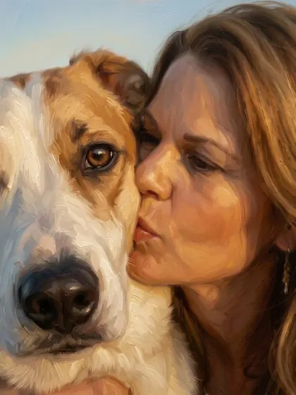 Cheek To Cheek - custom pet portrait