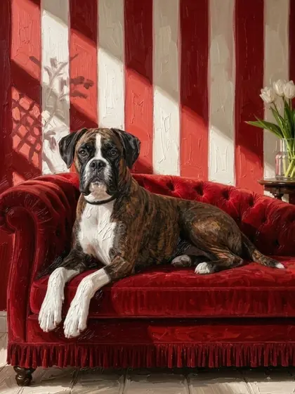 The Scarlet Lounge - custom pet portrait