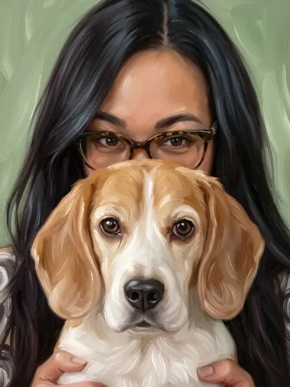 Frenchie Face - custom pet portrait