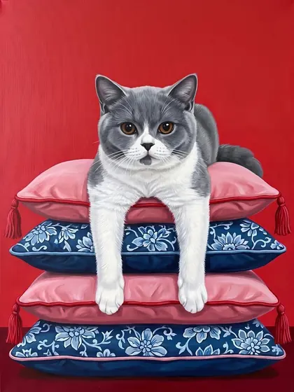 Pillow Princess - custom pet portrait