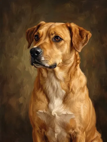 Soulful Gaze - custom pet portrait