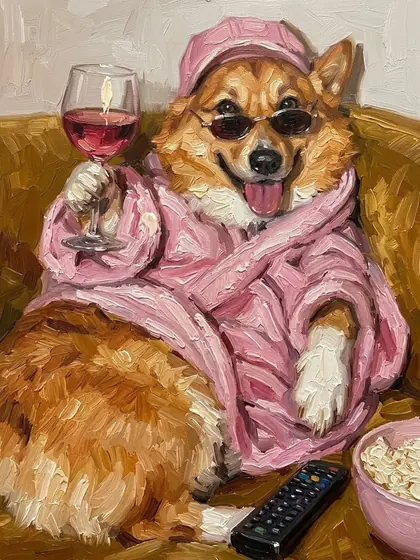 Robe & Rose - custom pet portrait