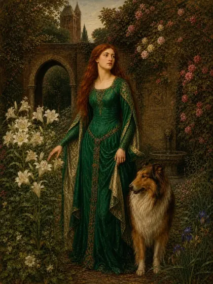 The Enchanted Garden - custom pet portrait